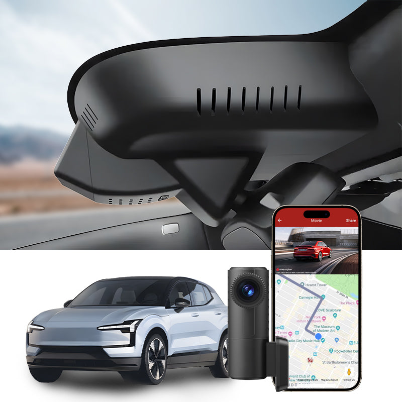 Dashcam voor Volvo EX30 2024-2025, 3-inch IPS-dashcam voor auto's met