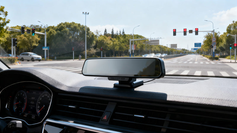 rear view mirror with backup camera and dash cam