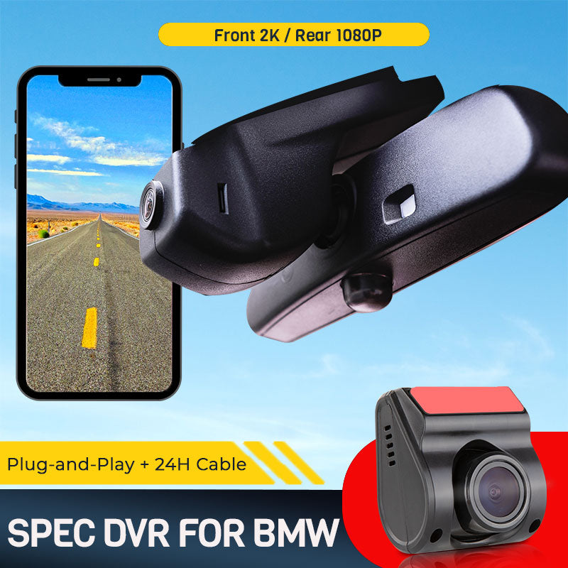Mercylion A20-2CH Dual Dashcams Front and Rear 2K/1080P WiFi Hidden Design For BMW