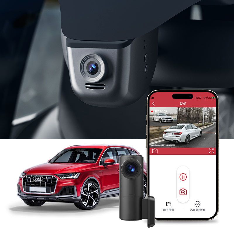 Mercylion A32/G32 4K Front 2K Rear Dashcam for Audi A1 A3 A4L A5 A6 A7 Q2 Q3 Q5 Q7 E-tron Q8 S3 S5 RS5 RS7 TTS-US Stock
