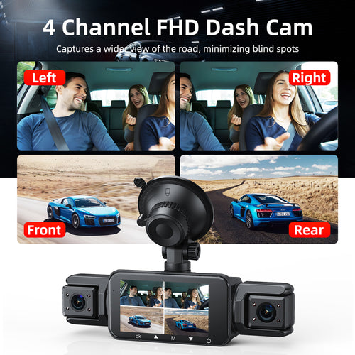 4 way dash cam