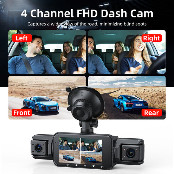 4 way dash cam