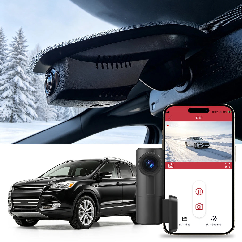 mercylion g127 oem dashcam with rear camera wifi app ford escape kuga