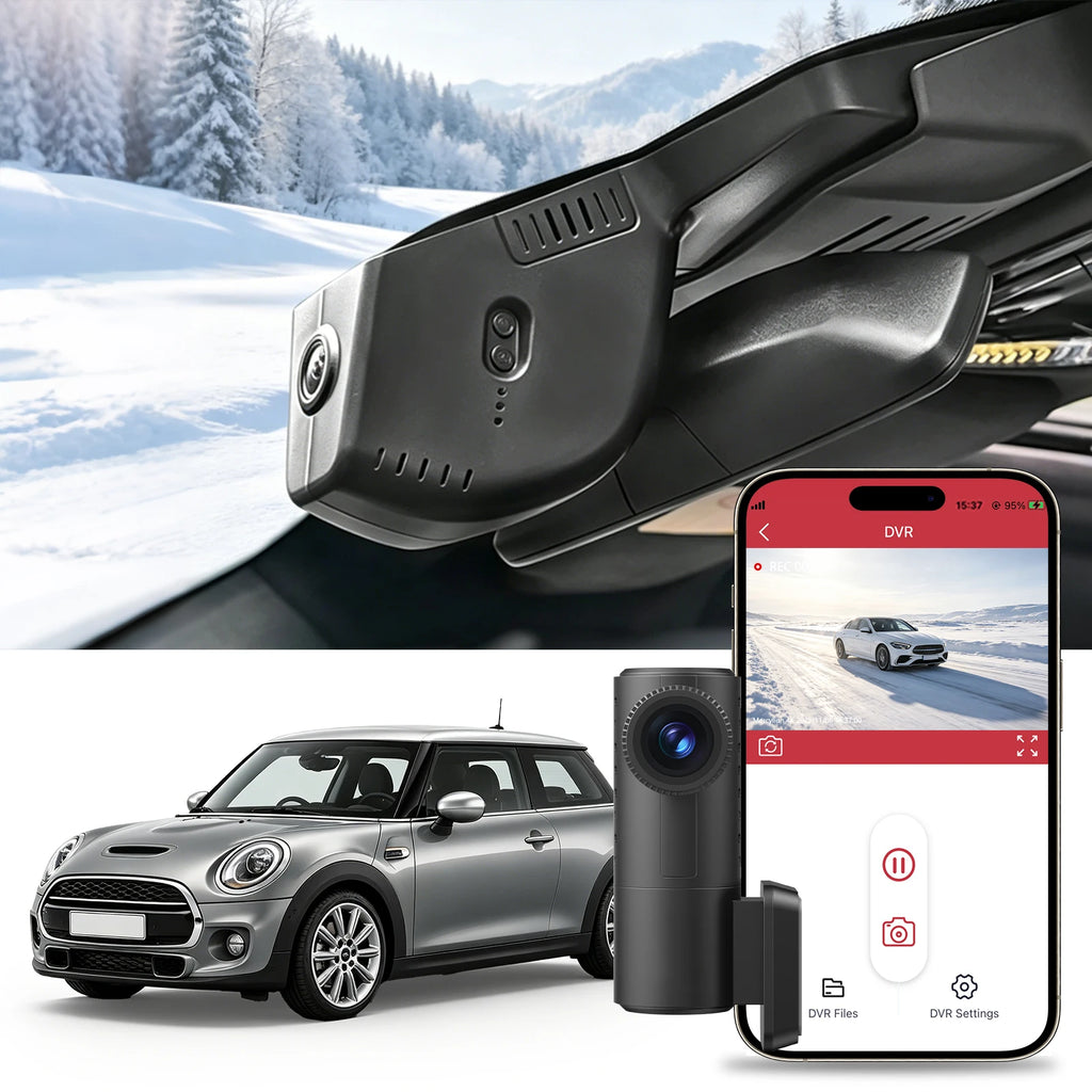 mini cooper dash cam fitting