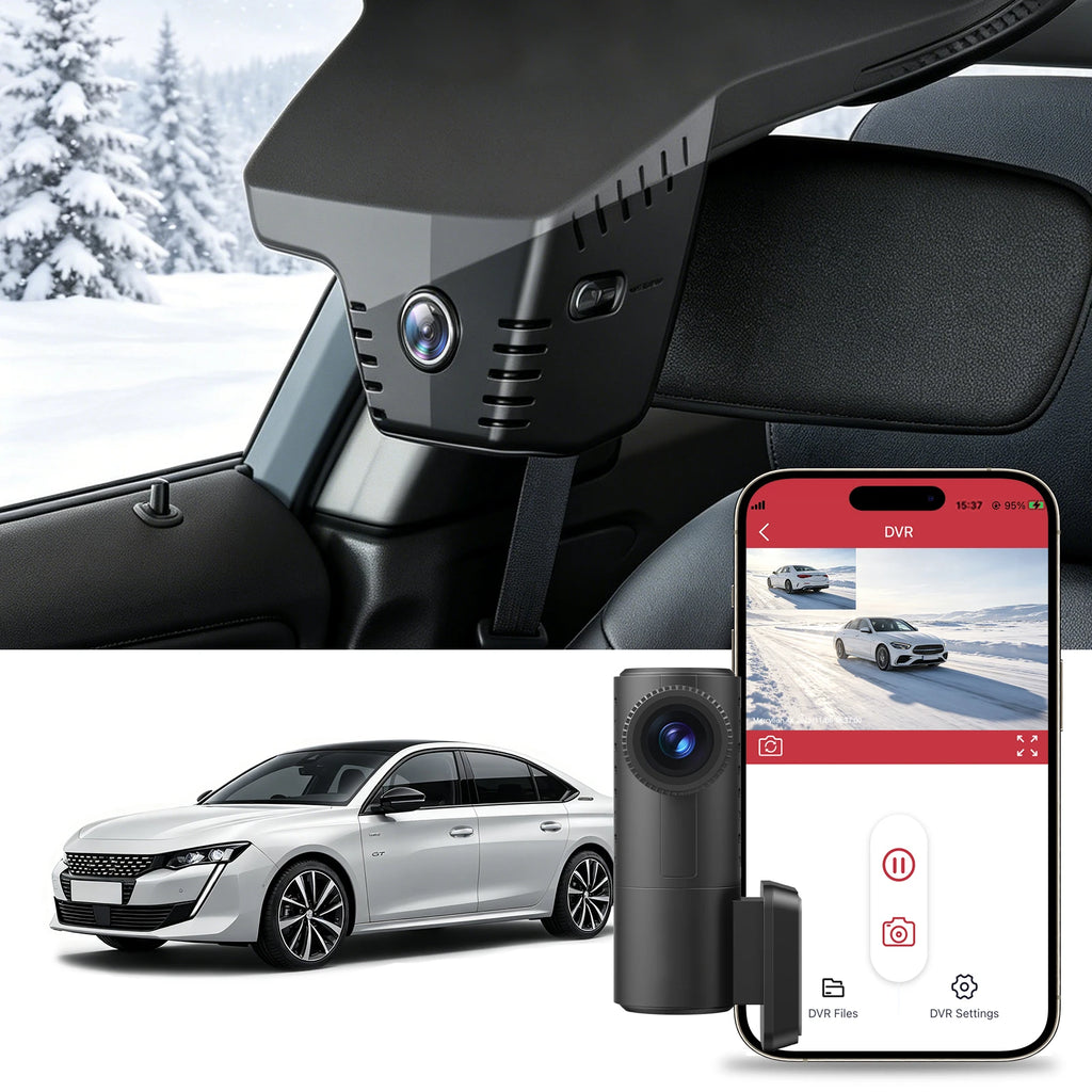 Mercylion OEM-Style Dashcam for Peugeot 308 2021-2025, 408/ 408GT PHEV 2024-2025,DS 4 2022-2025,Citroen C5 X 2022