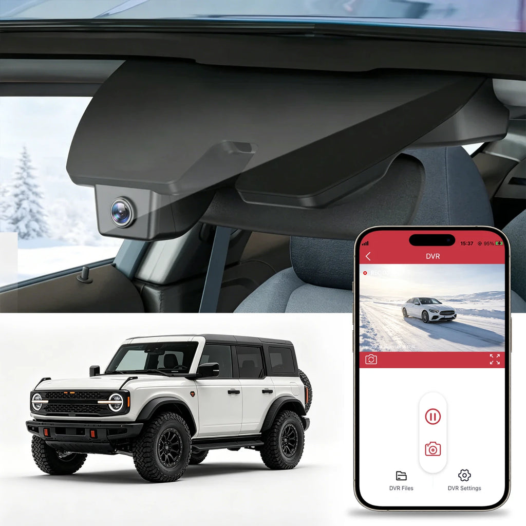 ford bronco dash cam front and rear