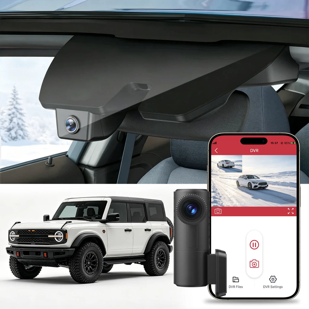 ford bronco dash cam install